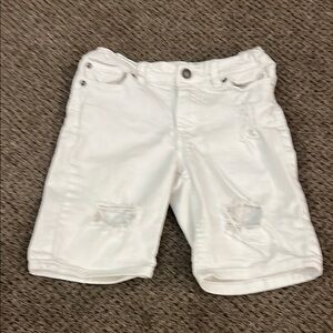 Buffalo, Parker, Slim Fit Girl’s White Distressed Jean Shorts